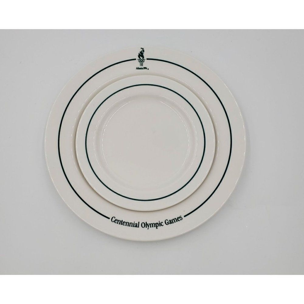 Homer Laughlin China Dinner Plate & Salad Atlanta Olympics 1996 Pristine Rare